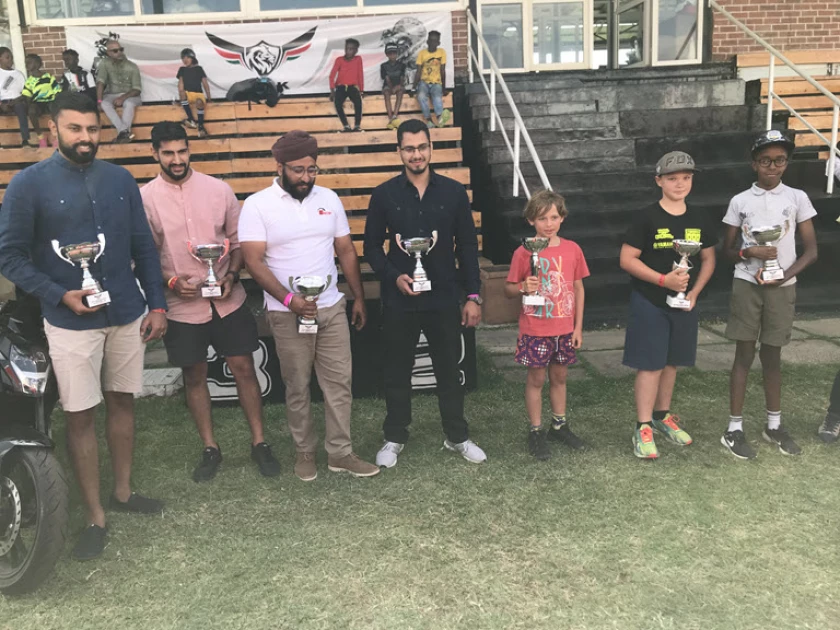 Enduro riders during Motorcycle Federation of Kenya awards at Nairobi Polo Club