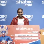 Hannah Watiri Mwihaki, a winner of the Kaende Jackpot by Shabiki.com.