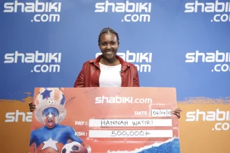 Hannah Watiri Mwihaki, a winner of the Kaende Jackpot by Shabiki.com.