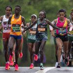 Peres Jepchirchir competes at the London Marathon