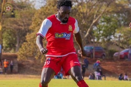 Police FC attacker Elvis Rupia controls the ball during a past FKF-PL match