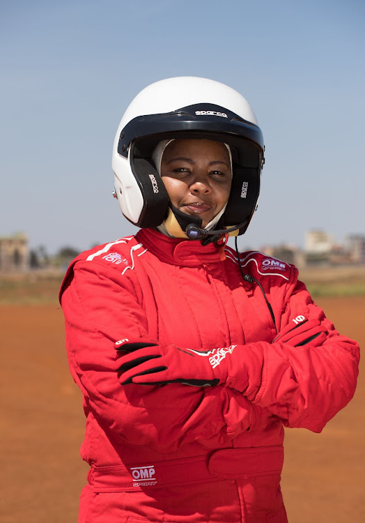 Pauline Sheghu in full rally gear