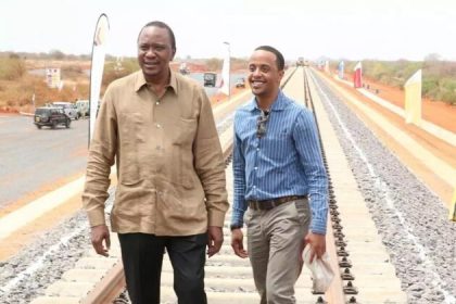 Uhuru Kenyatta and son